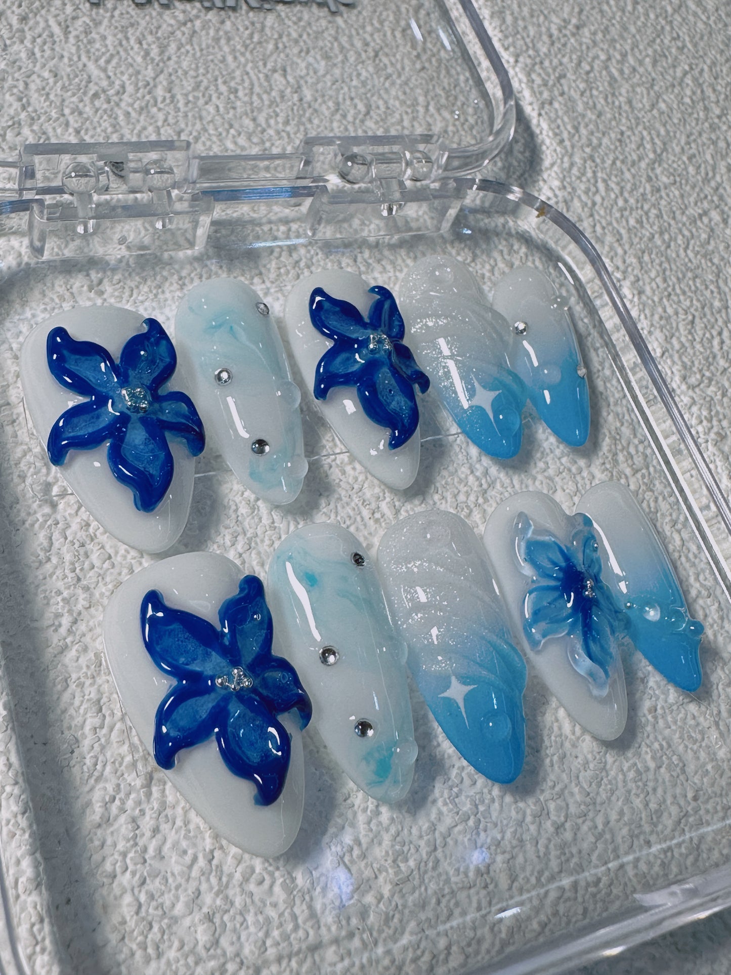 Serene Blue Flora