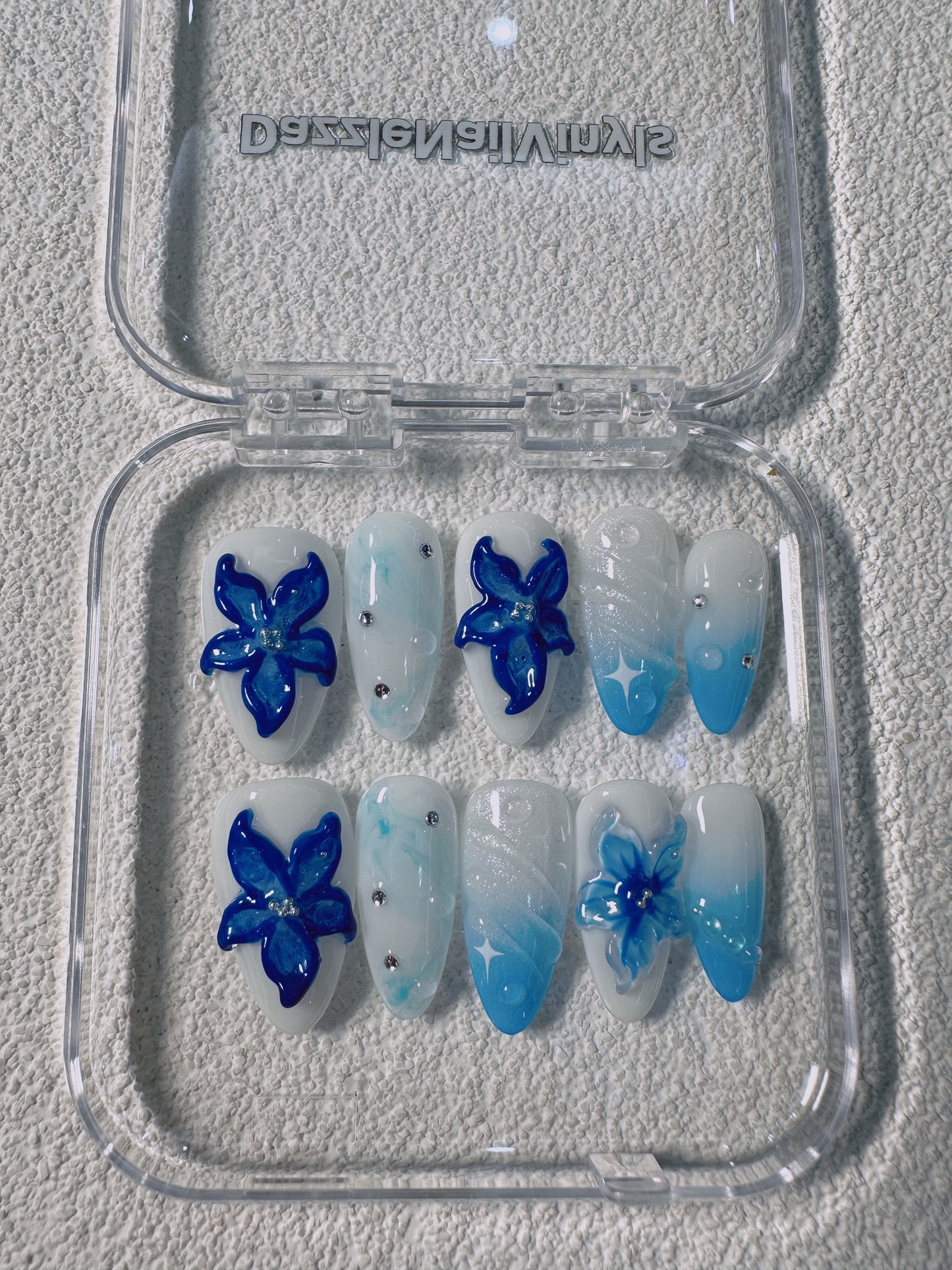 Serene Blue Flora