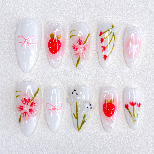 Floral Strawberries