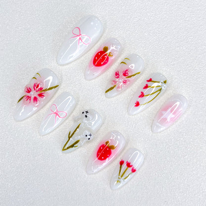 Floral Strawberries