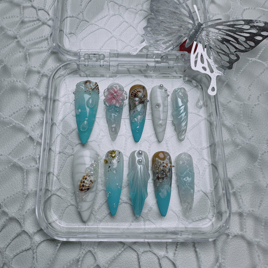 Aqua Blossoms